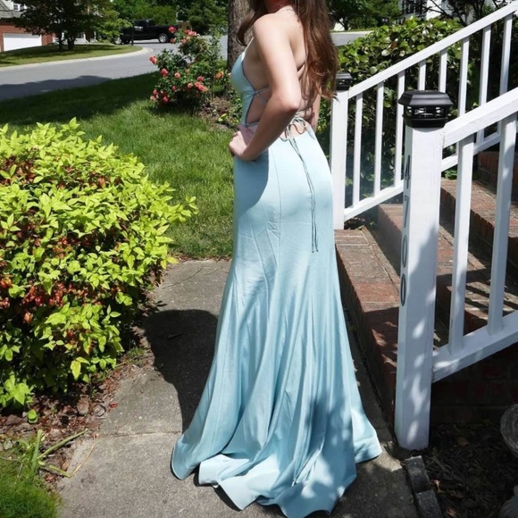 light blue/teal prom dress - Picture 3 of 5
